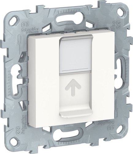 Розетка компьютерная без рамки Schneider Electric Unica New 1-м. RJ45 5e белый фото Розетка компьютерная без рамки Schneider Electric Unica New 1-м. RJ45 5e белый картинка